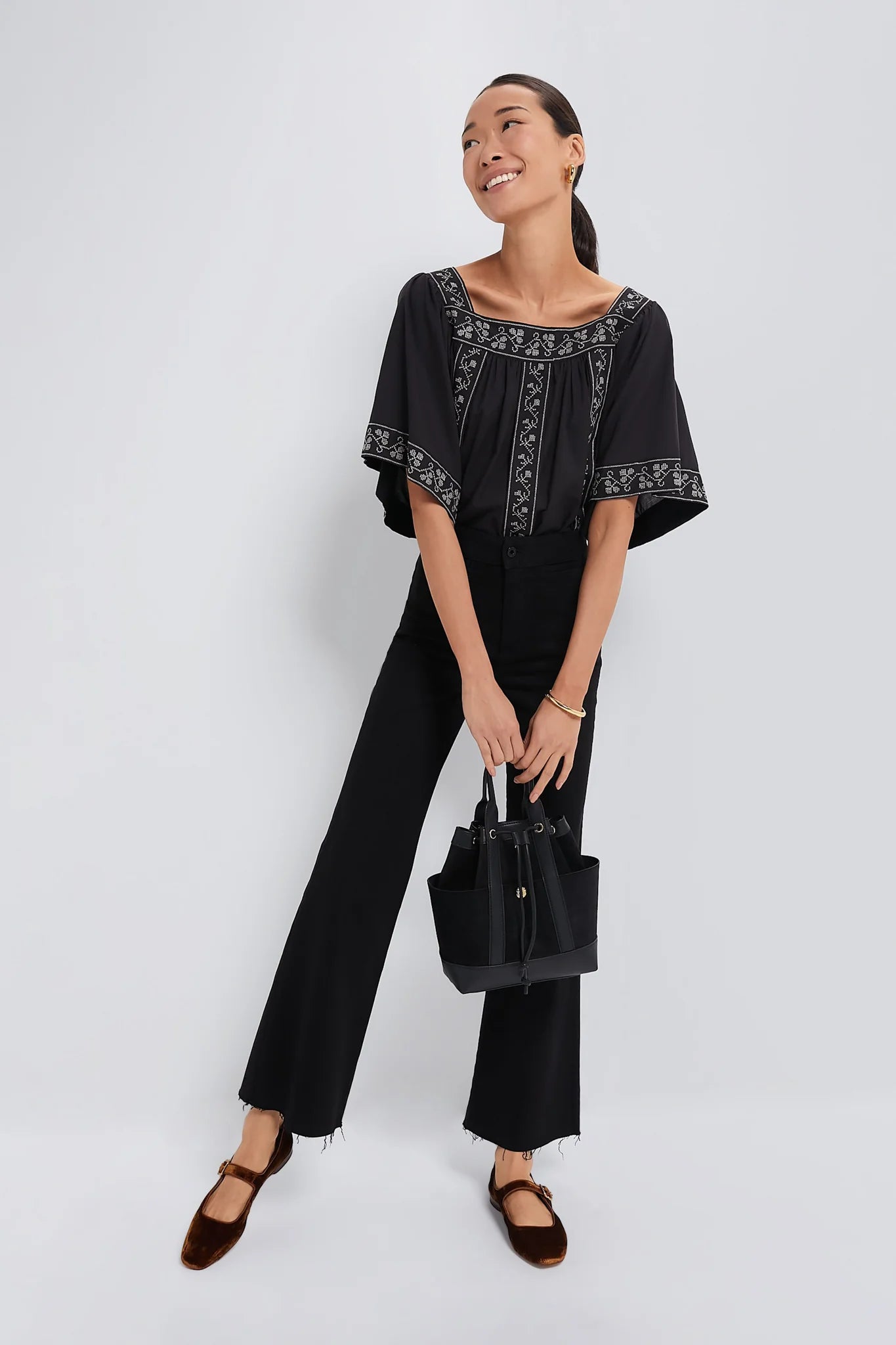 Embroidered Bouquet Alea Blouse