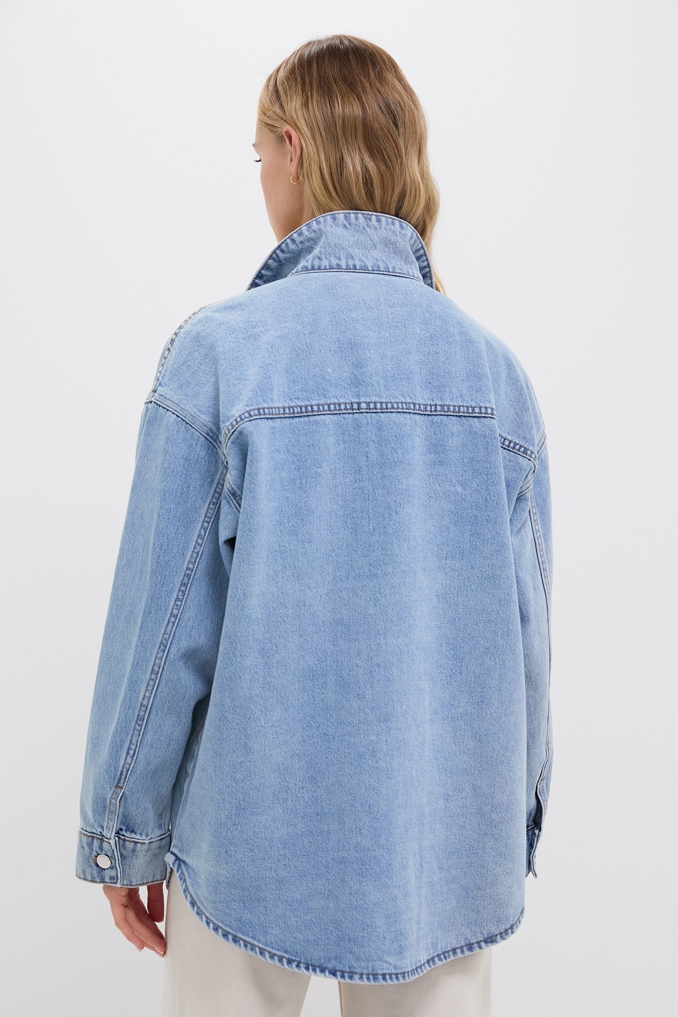 90s Blue Organic Denim Overshirt