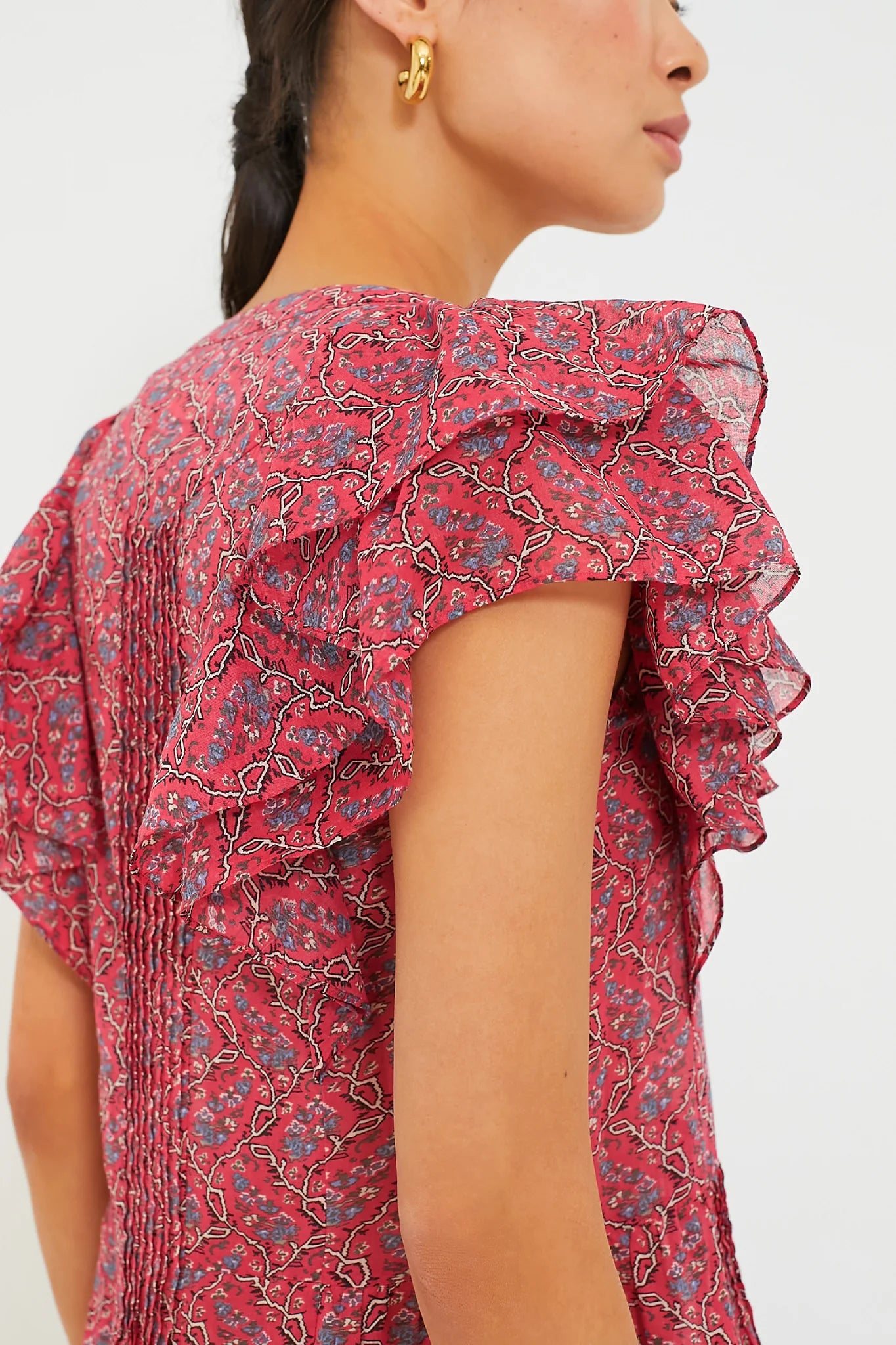 Cranberry Godralia Blossom Cotton Dress