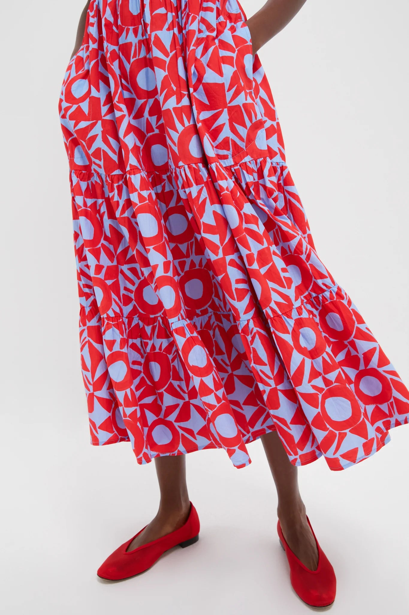 Eclipse Red V-Neck Maxi Dress