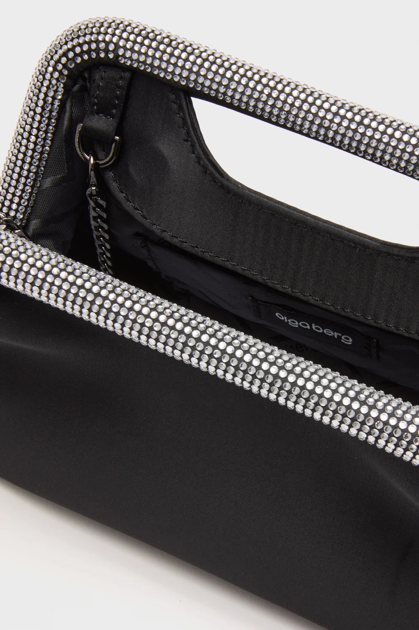 Black Eleanor Crystal Handle Bag