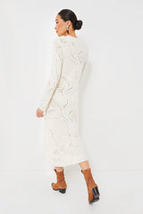 Cream Knit Maxi Dress