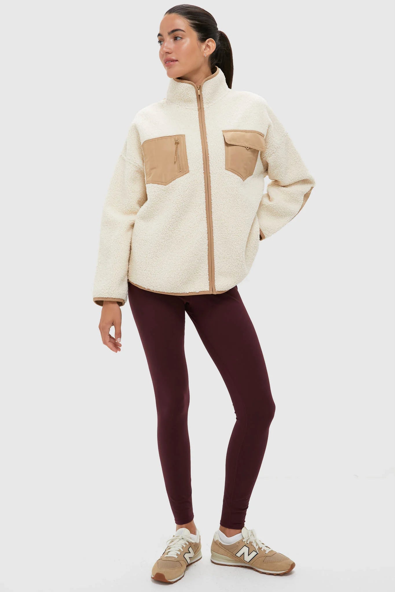 Buttercream Fleece Lawrence Full Length Zip Up