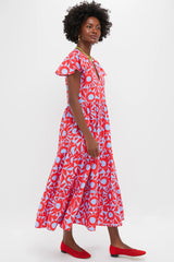 Eclipse Red V-Neck Maxi Dress