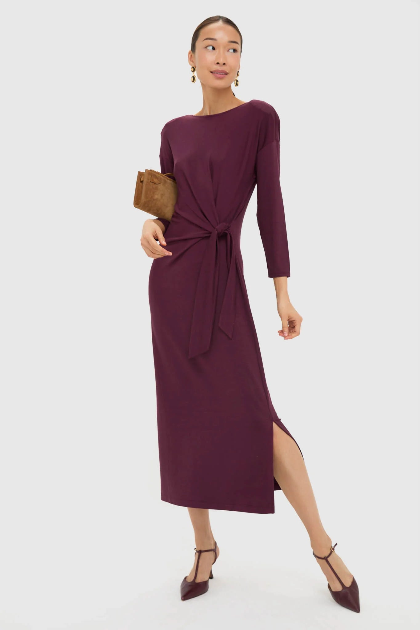 Winetasting Side Tie Elspeth Maxi Dress
