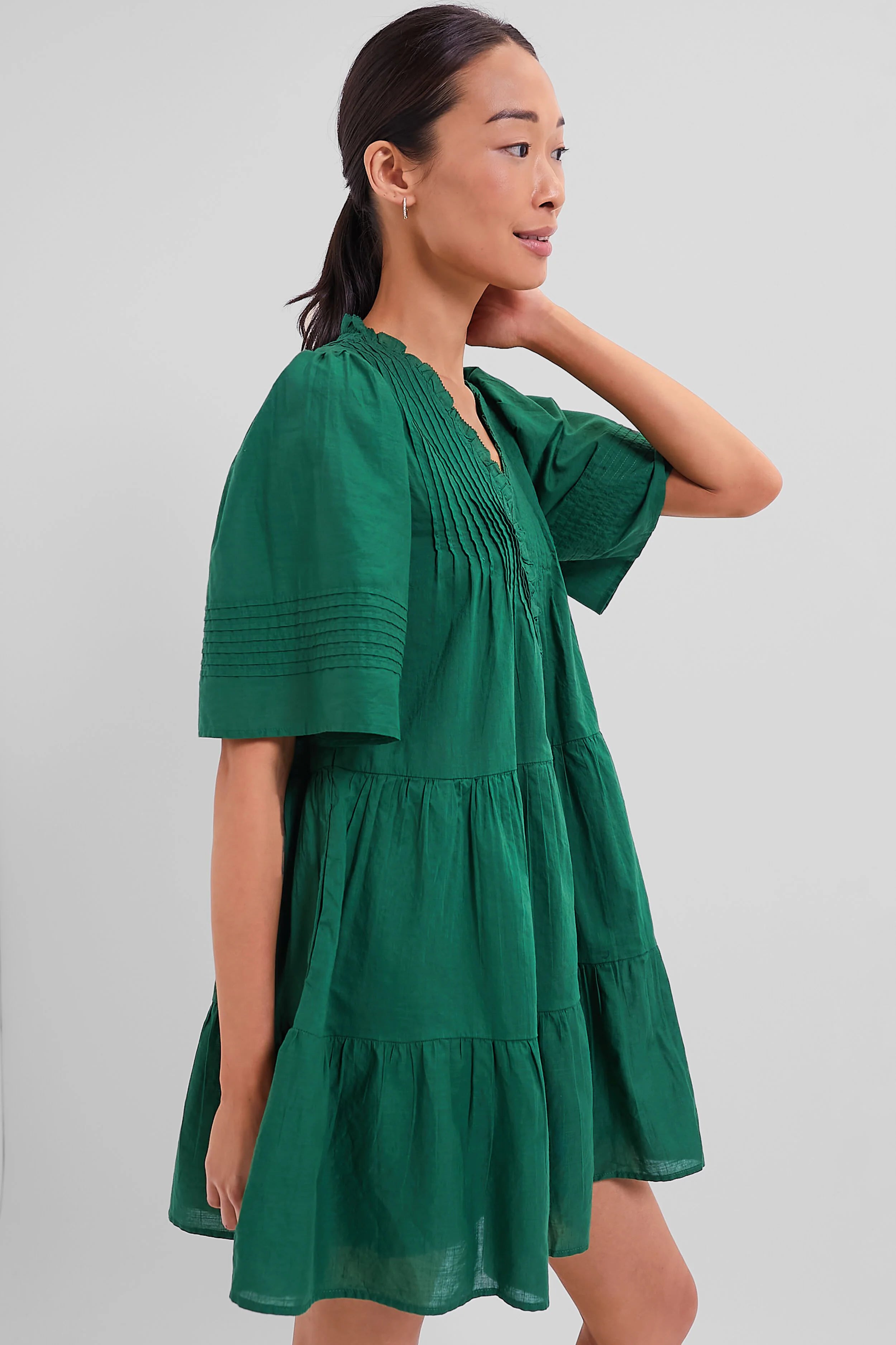 Emerald Renata Solid Shortsleeve Dress