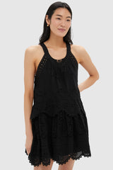 Black Dahlia Eyelet Tank Dress