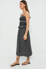 Multi Maia Floral Print Smocked Sleeveless Dress