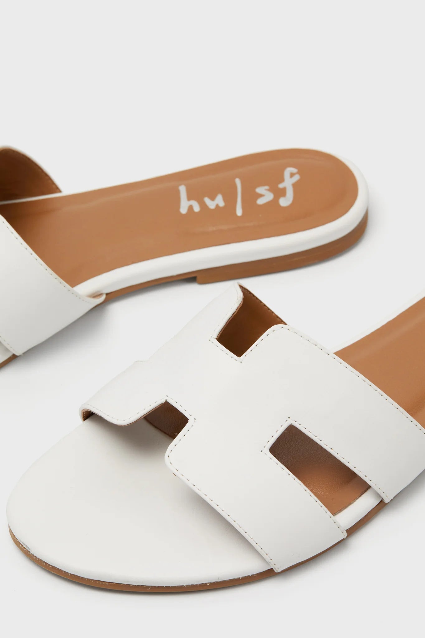 White Leather Alibi Sandals