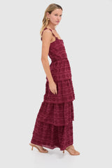Wine Krystie Maxi Dress