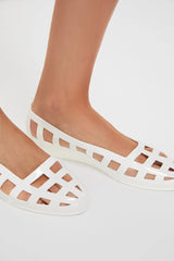 White Elli Ballerina Flats