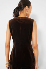 Circuit Brown Velvet Vest