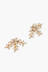 Crystal Antique Gold Viniette Earrings