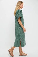 Green Stripe Reina Dress