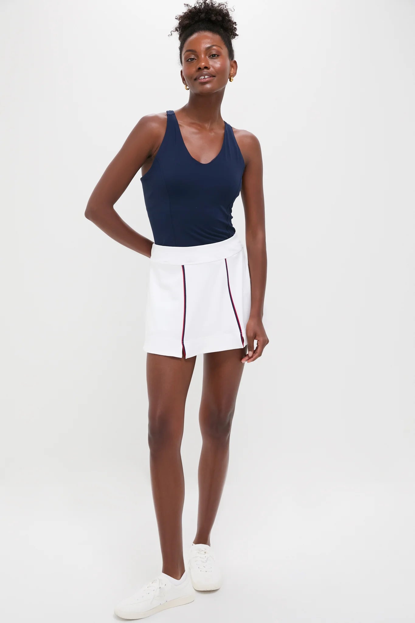 Navy Compression Spandex Lena Tank