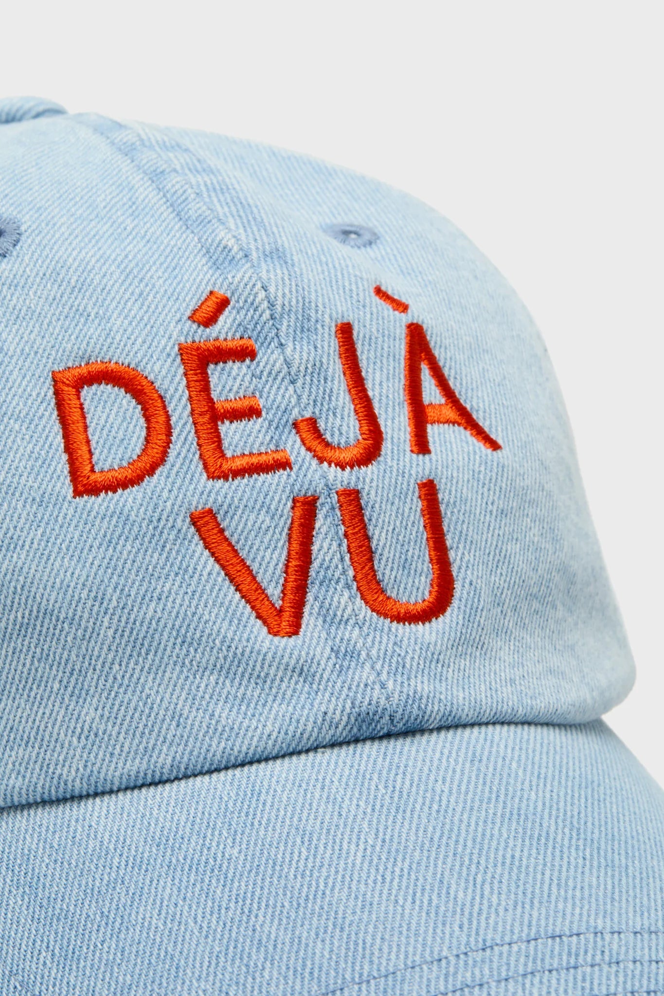 Denim Embroidered Deja Vu Denim Baseball Hat
