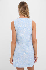 Blue Checkerboard Classic Mini Shift Dress