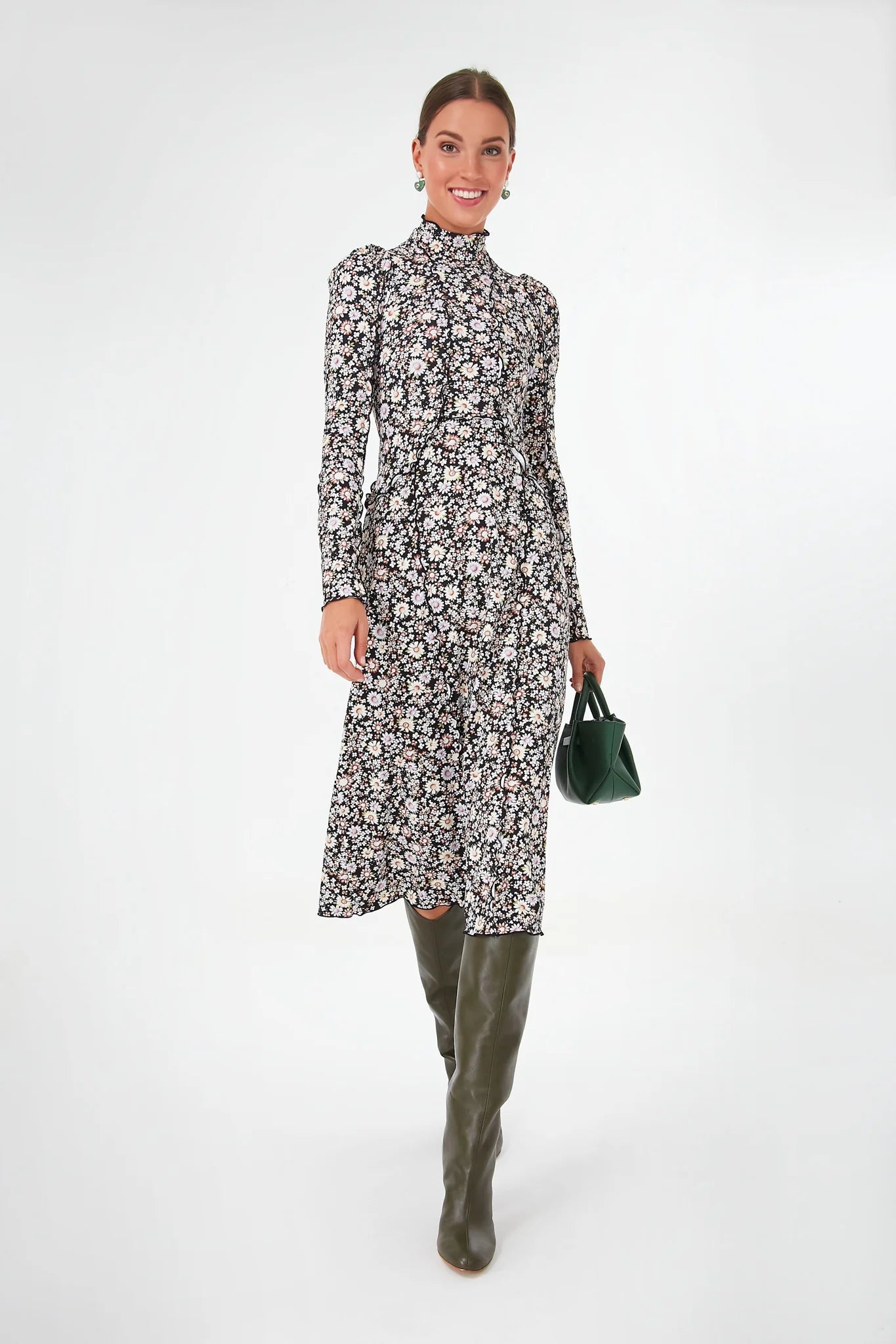 Multi Carson Floral Long Sleeve Dress