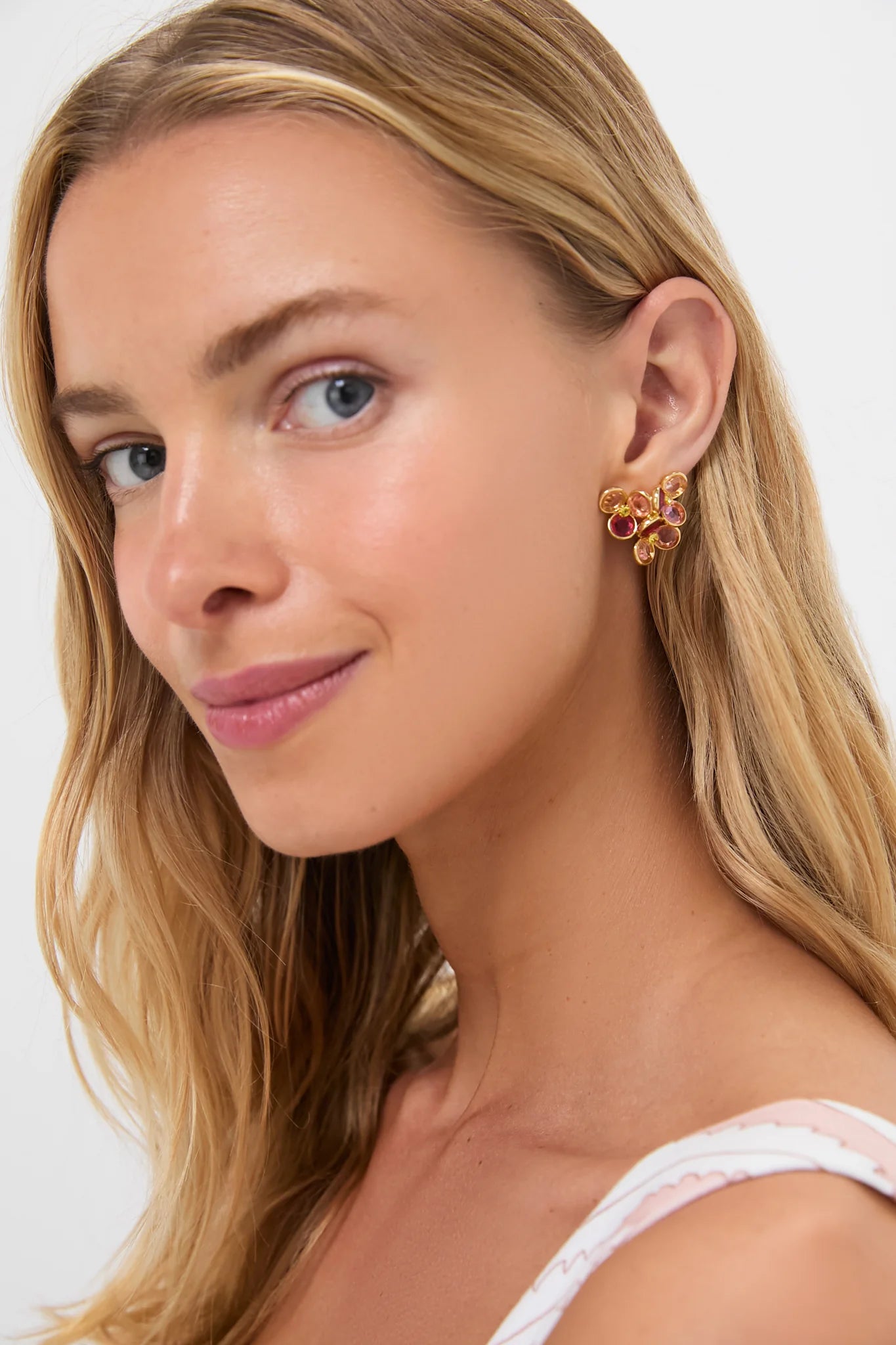 Pink Crystal Mava Earrings