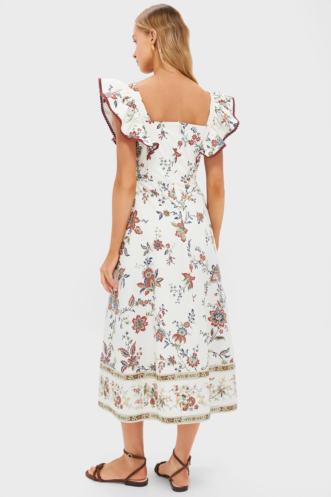 Terracotta Chintz Cotton Nora Dress