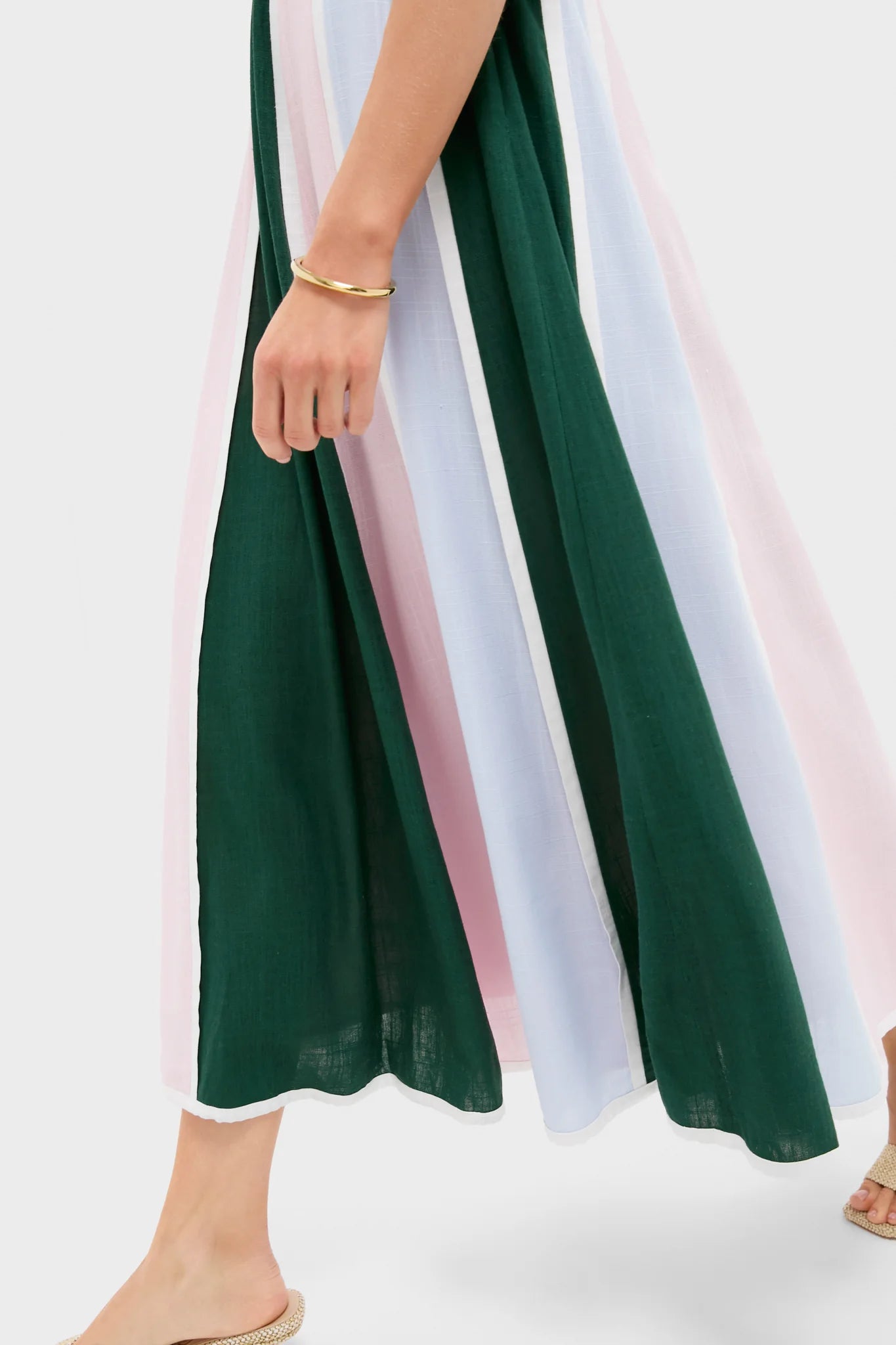 Pink, Green and Blue Striped Baxter Maxi Dress