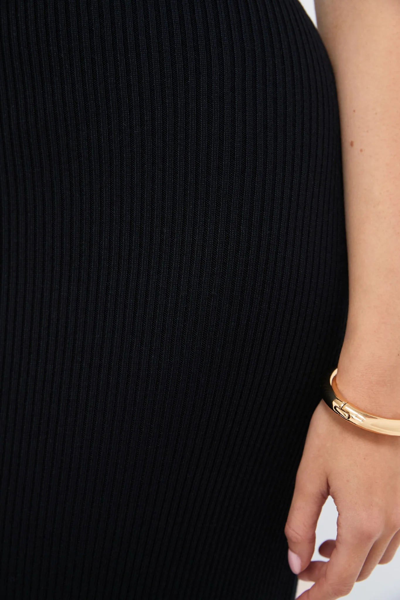 Black Tencel and Cashmere Geneva Dress