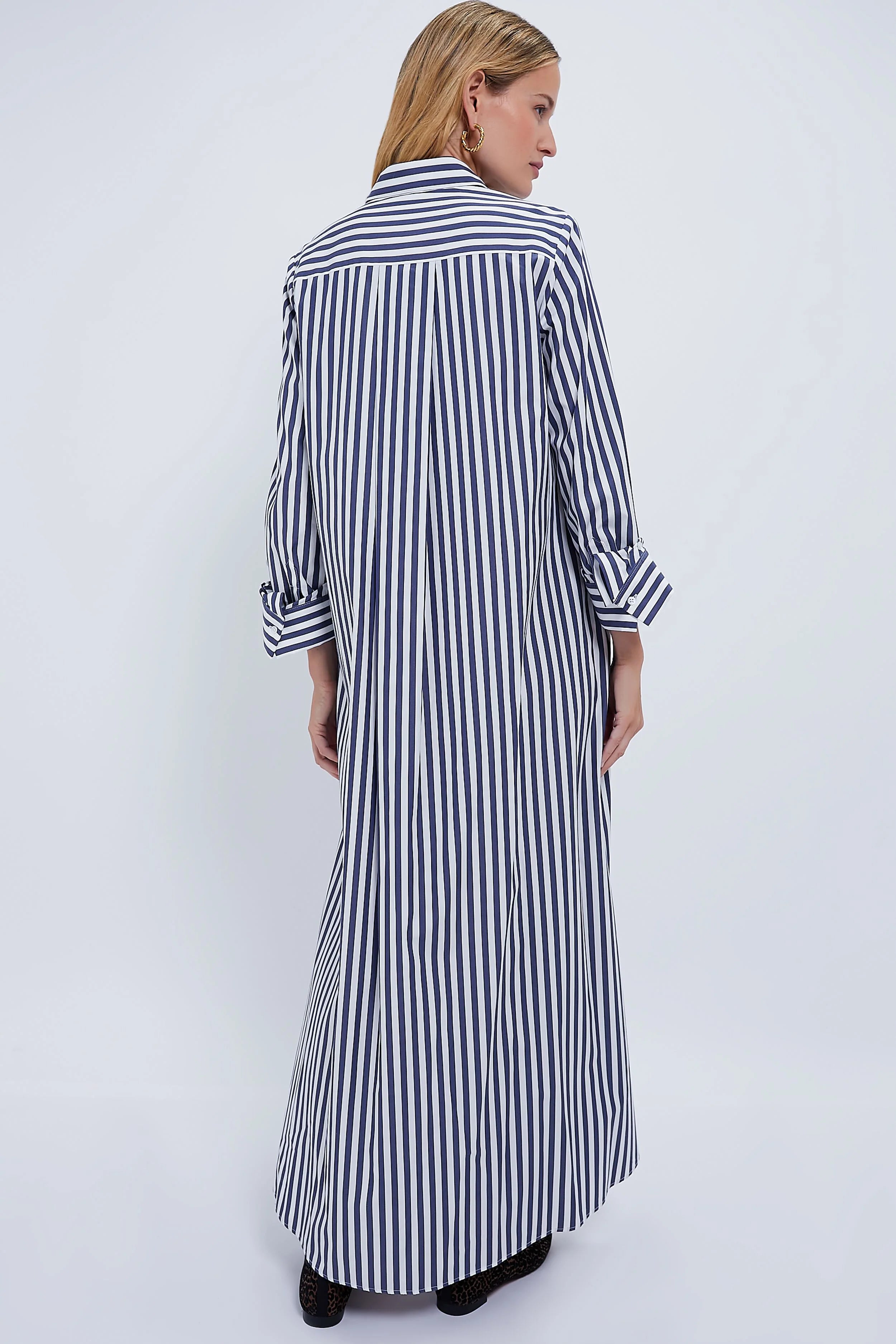 Indigo White Stripe Jennys Gown