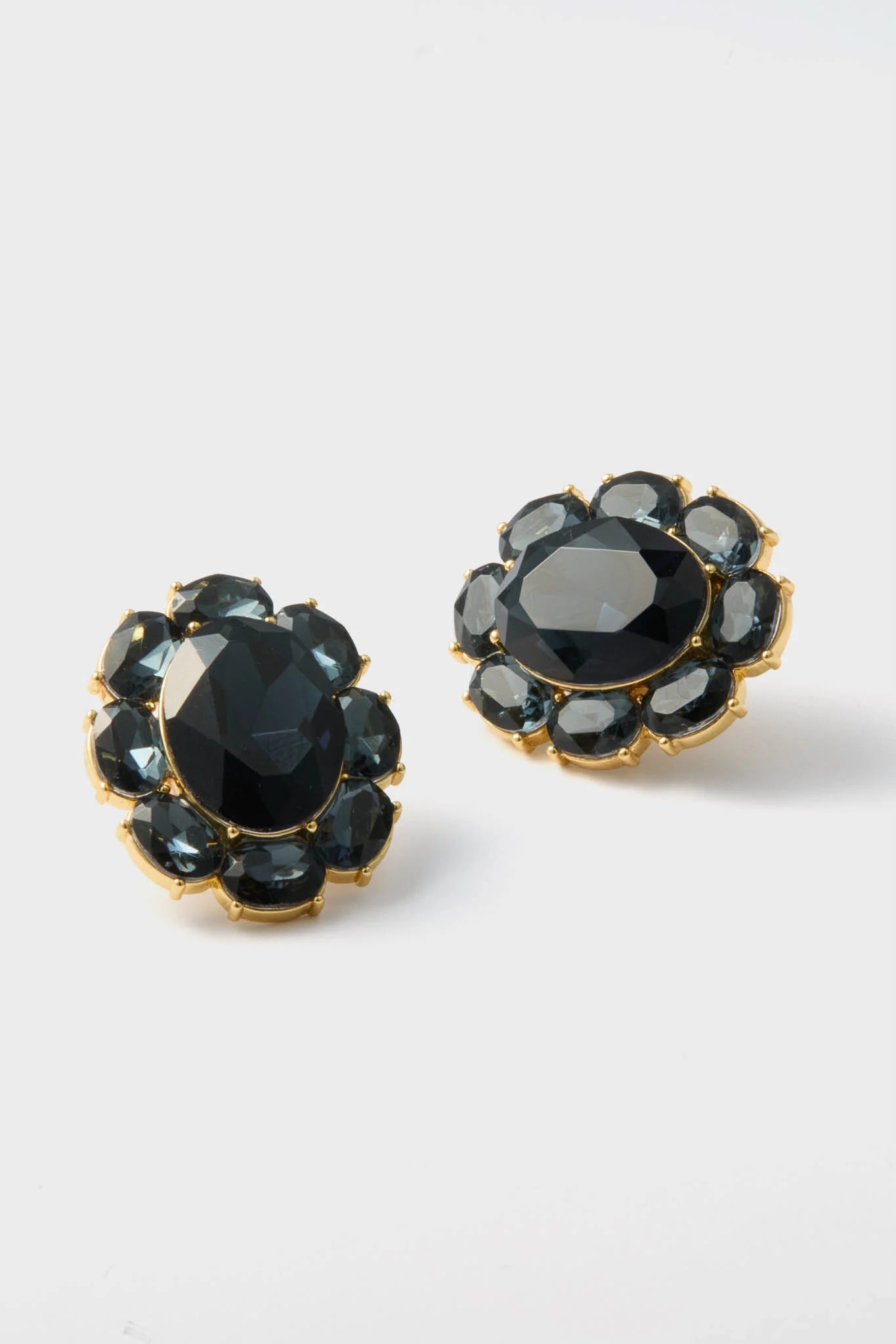 Navy Crystal Emaline Studs
