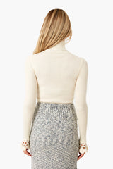 Cream Wynter Rib Knit Turtleneck