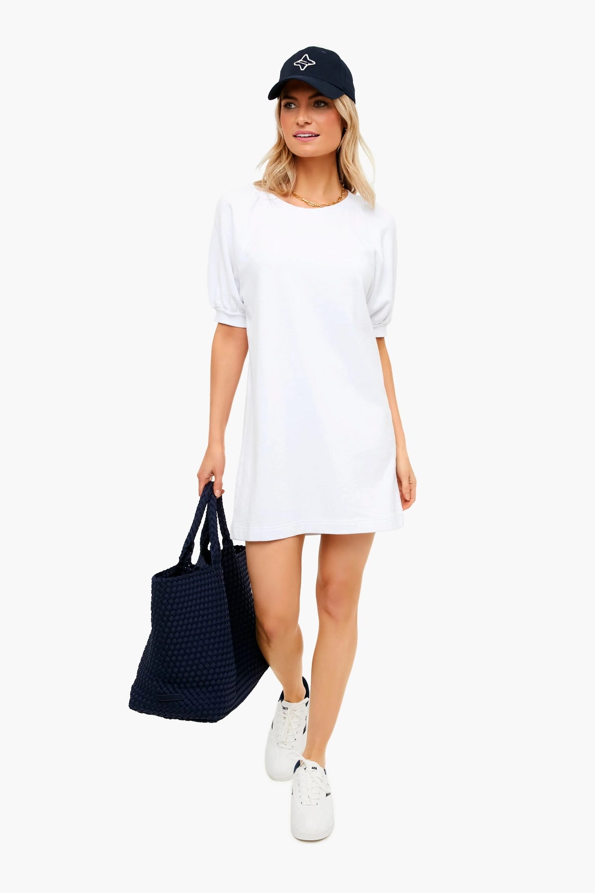 White Gianna Terry Dress