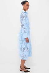 Dream Blue Long Sleeve Shirt Dress