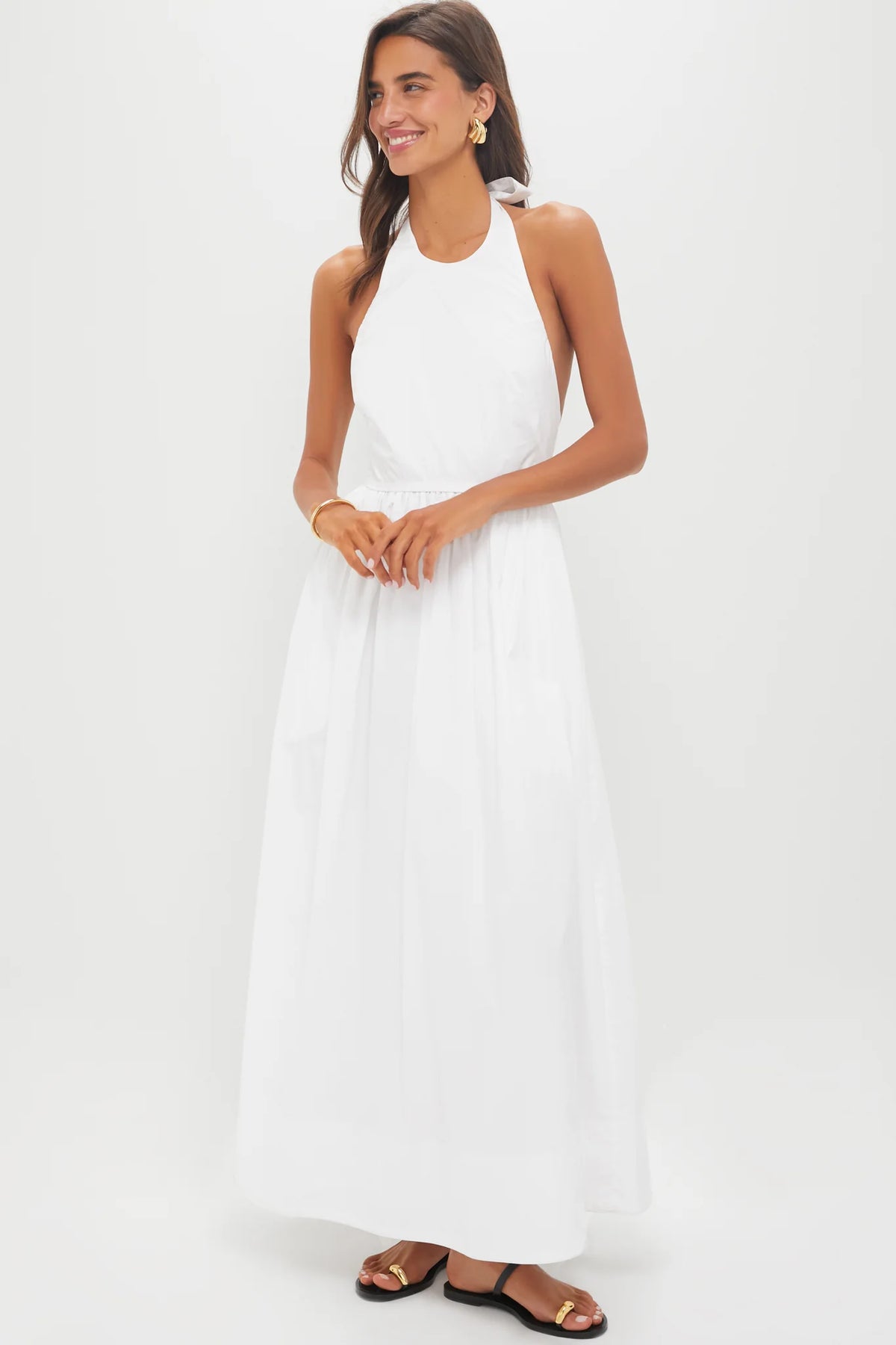 White Halter Marcie Dress