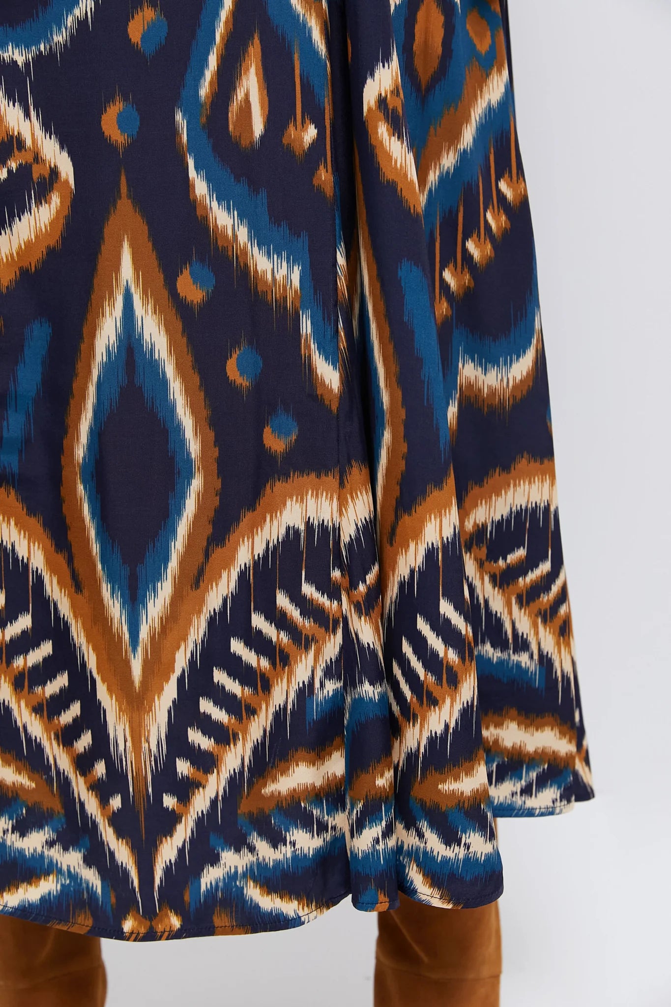 Pineapple Ikat Blue Maxi Dress
