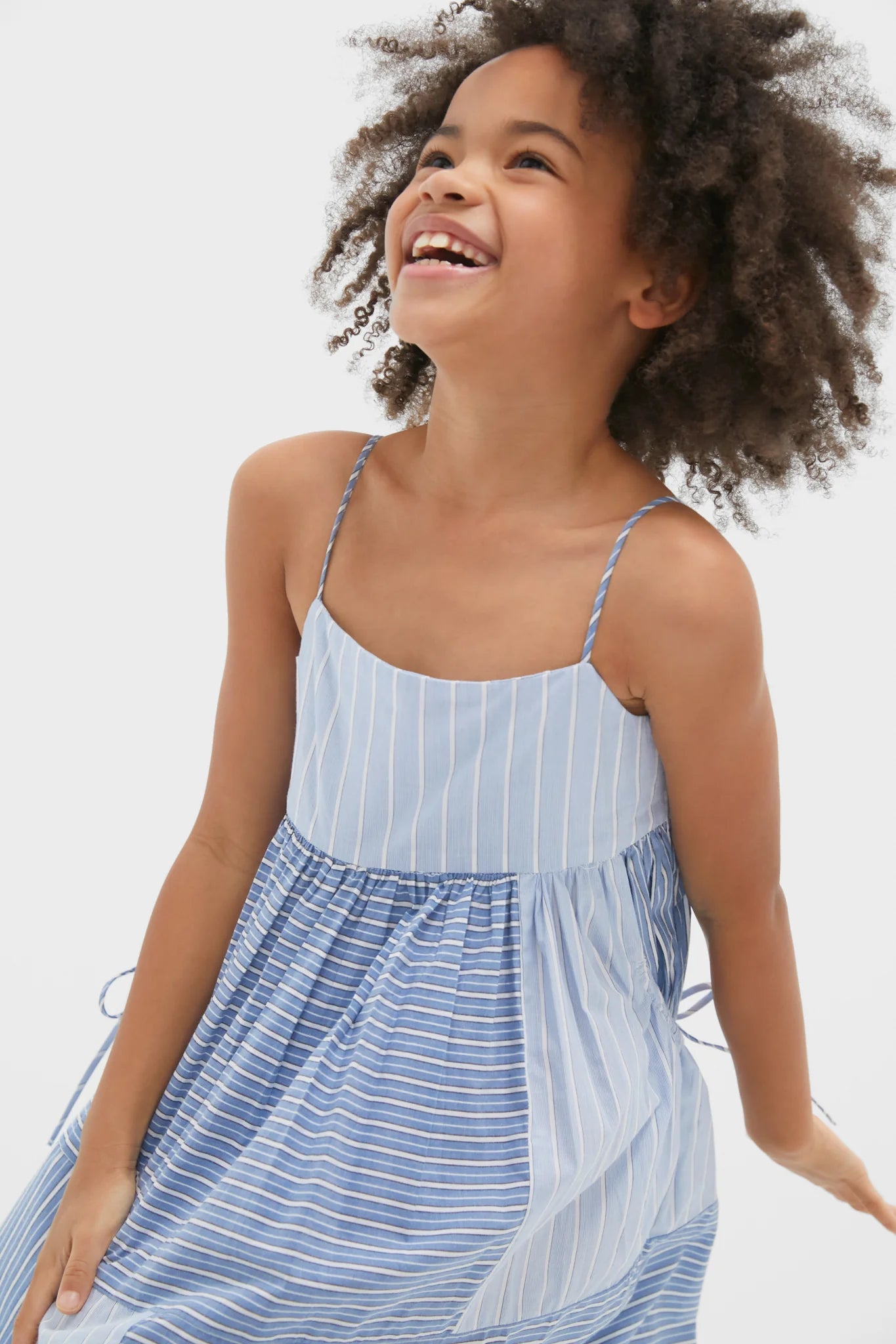 Blue Helmi Stripe Tank Dress