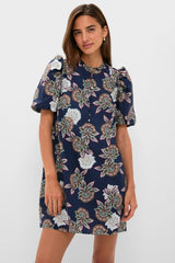 Navy Floral Mimi Mini Dress
