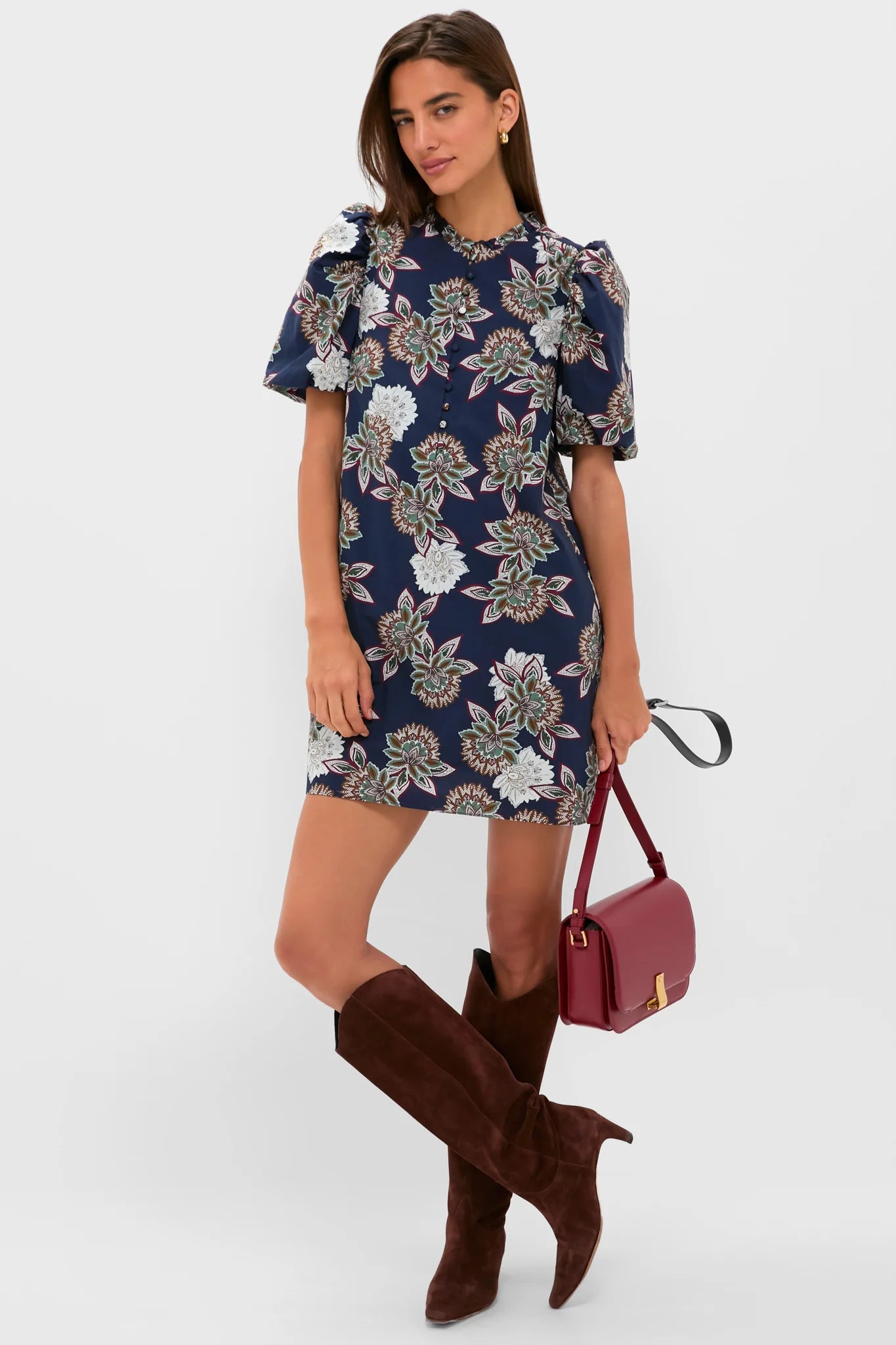 Navy Floral Mimi Mini Dress