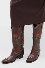 Espresso Vachetta with Tulips Wilder Boots