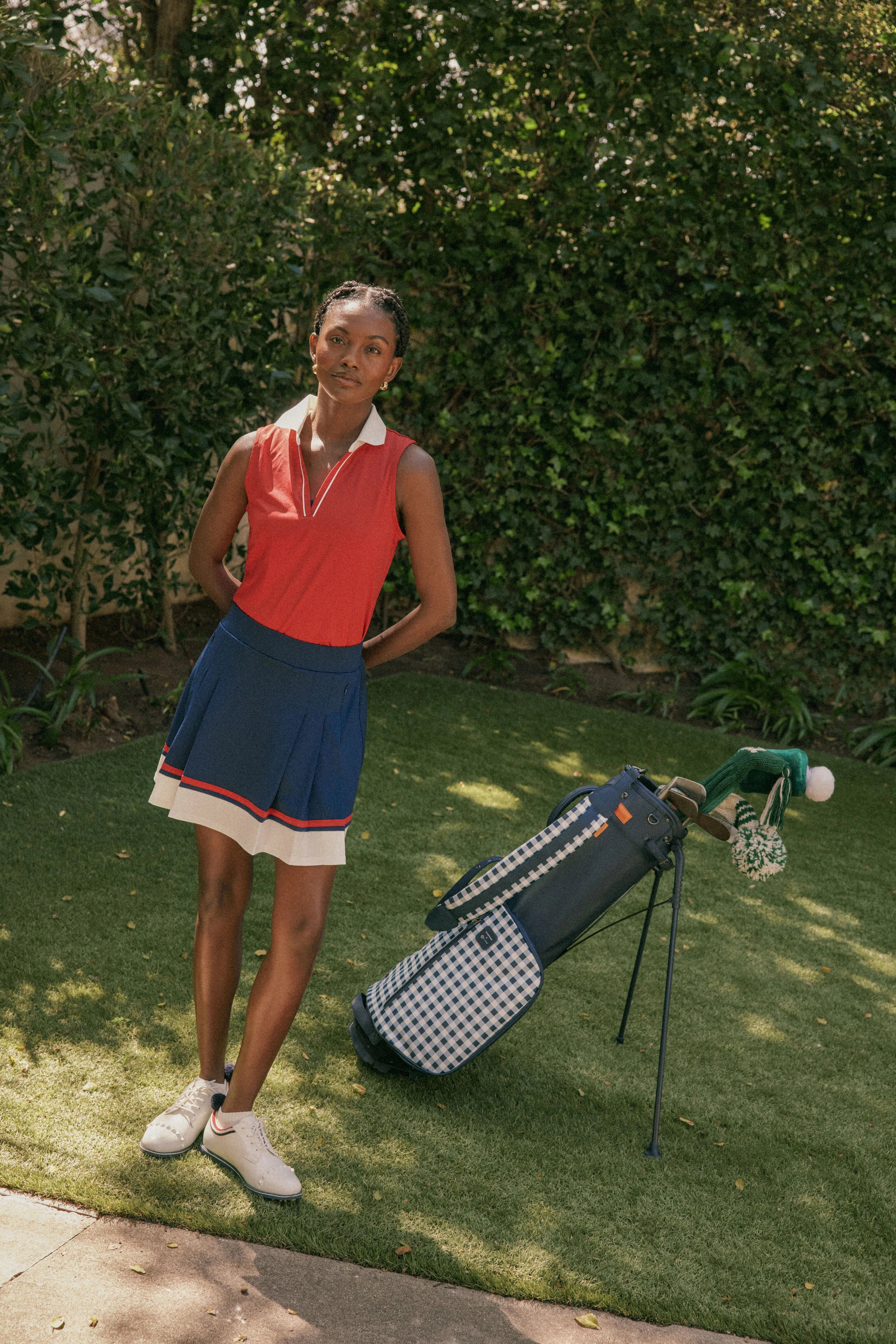 Navy Gingham MIY SL1 Golf Bag