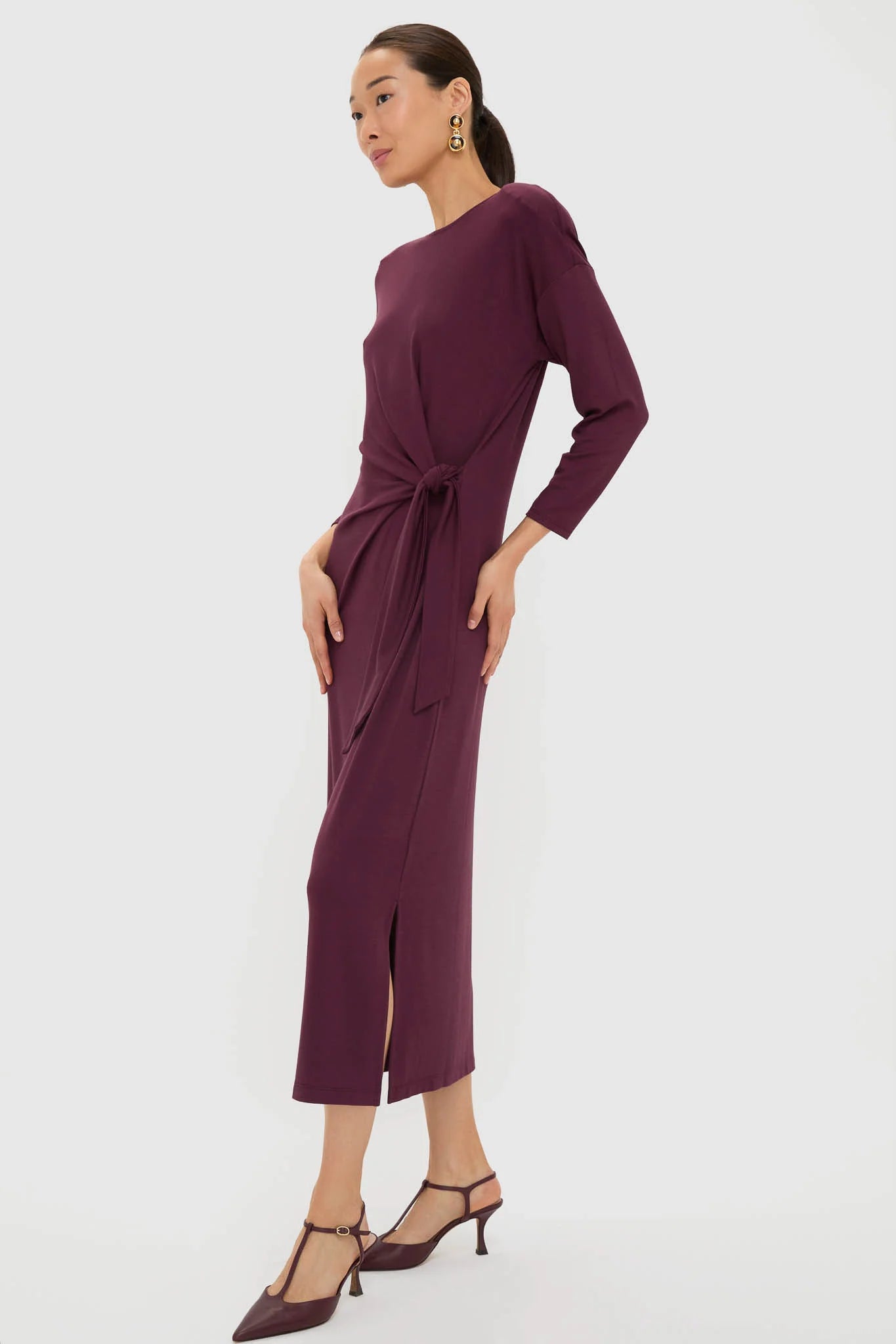 Winetasting Side Tie Elspeth Maxi Dress