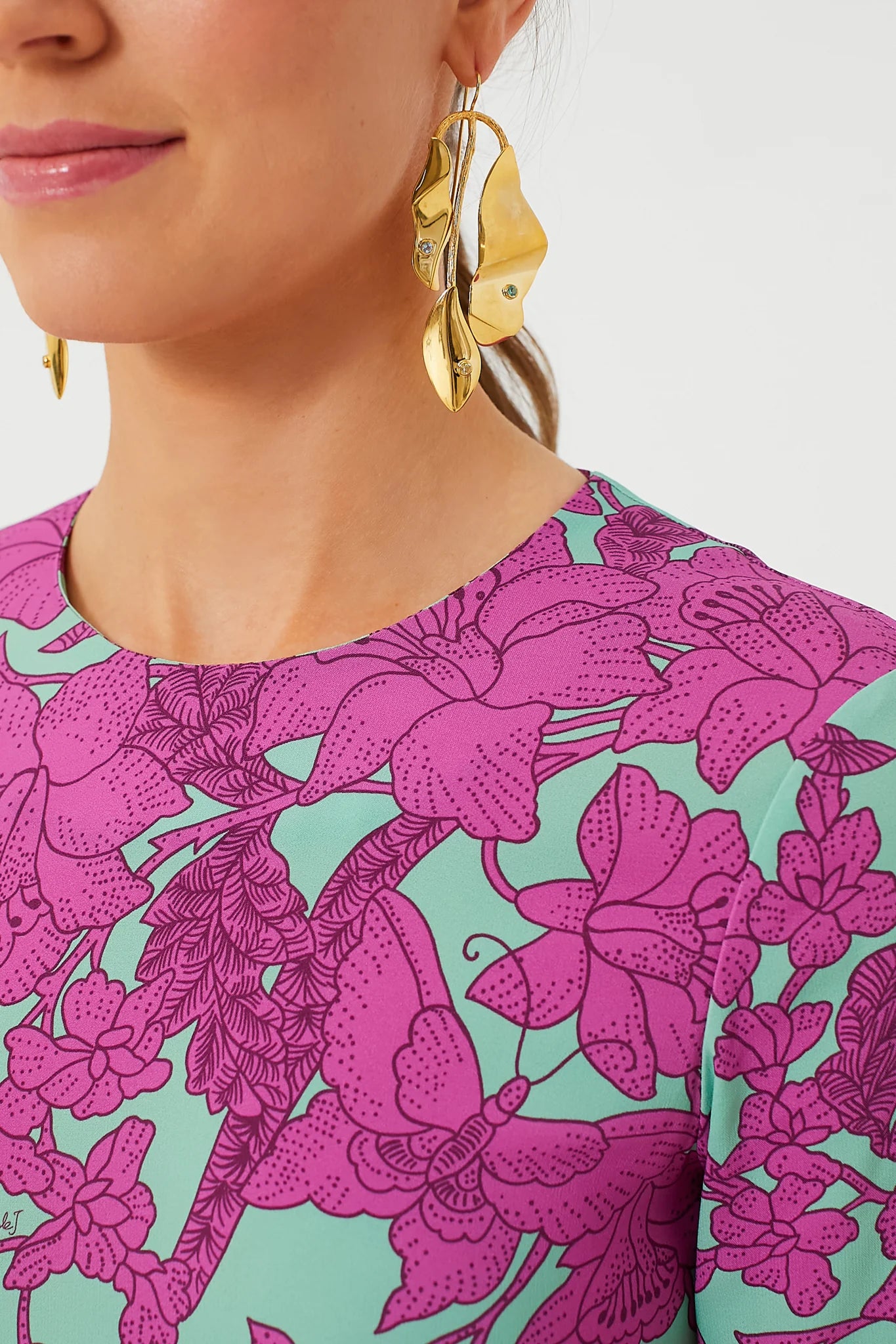 Lilium Long Sleeve Swing Dress