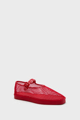 Red Netted Mesh Rita Mary Janes