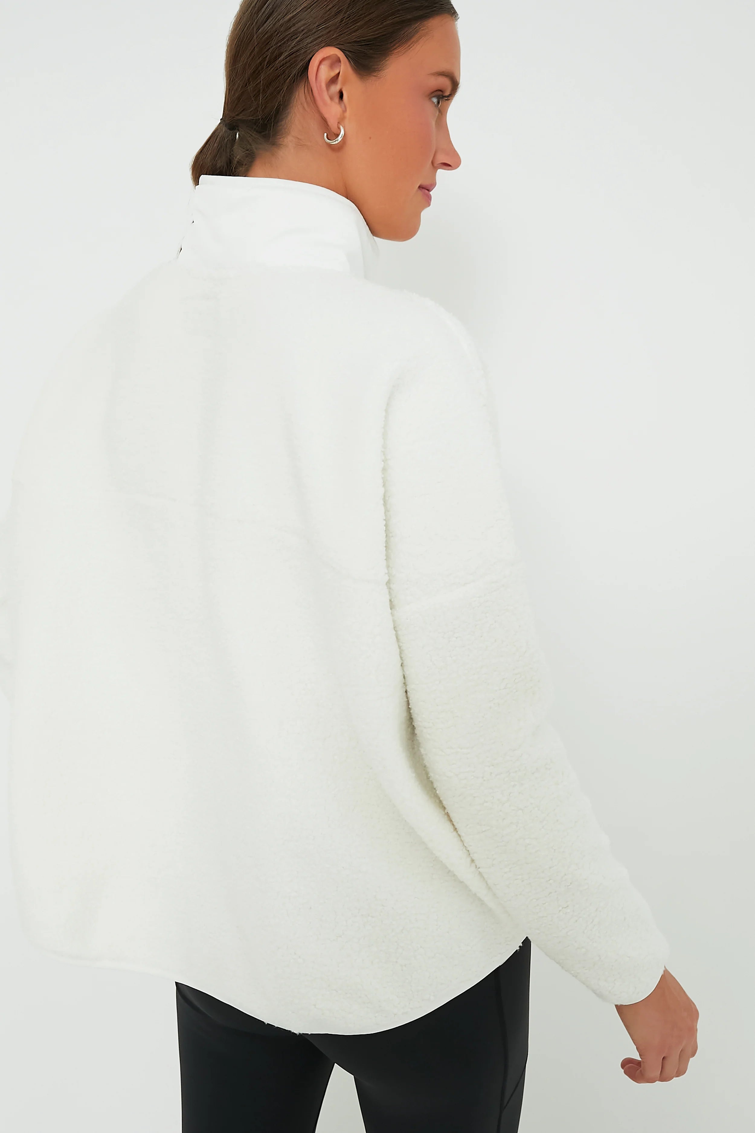 White Fleece Cady Quarter Zip