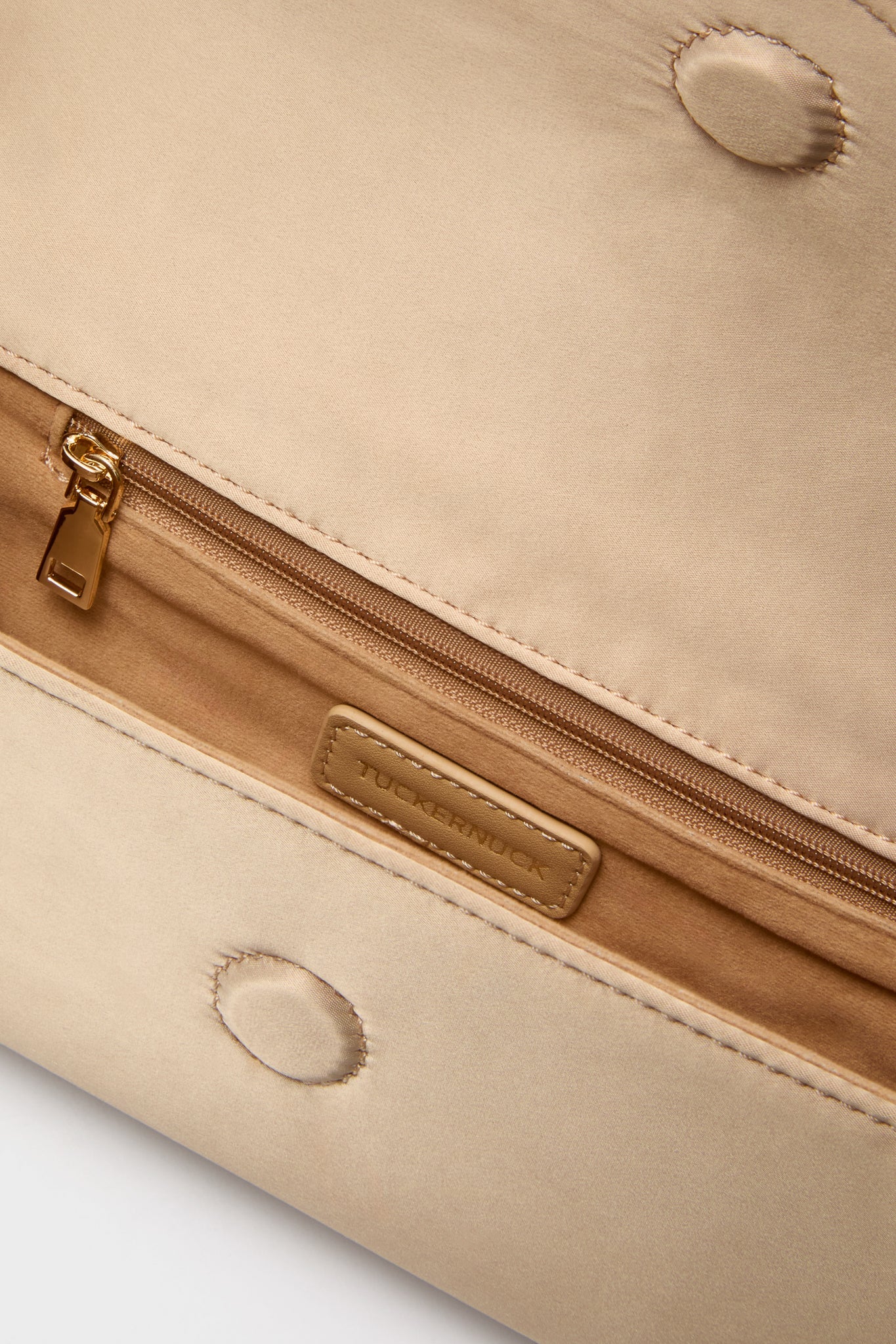 Champagne Satin Gabrielle Clutch