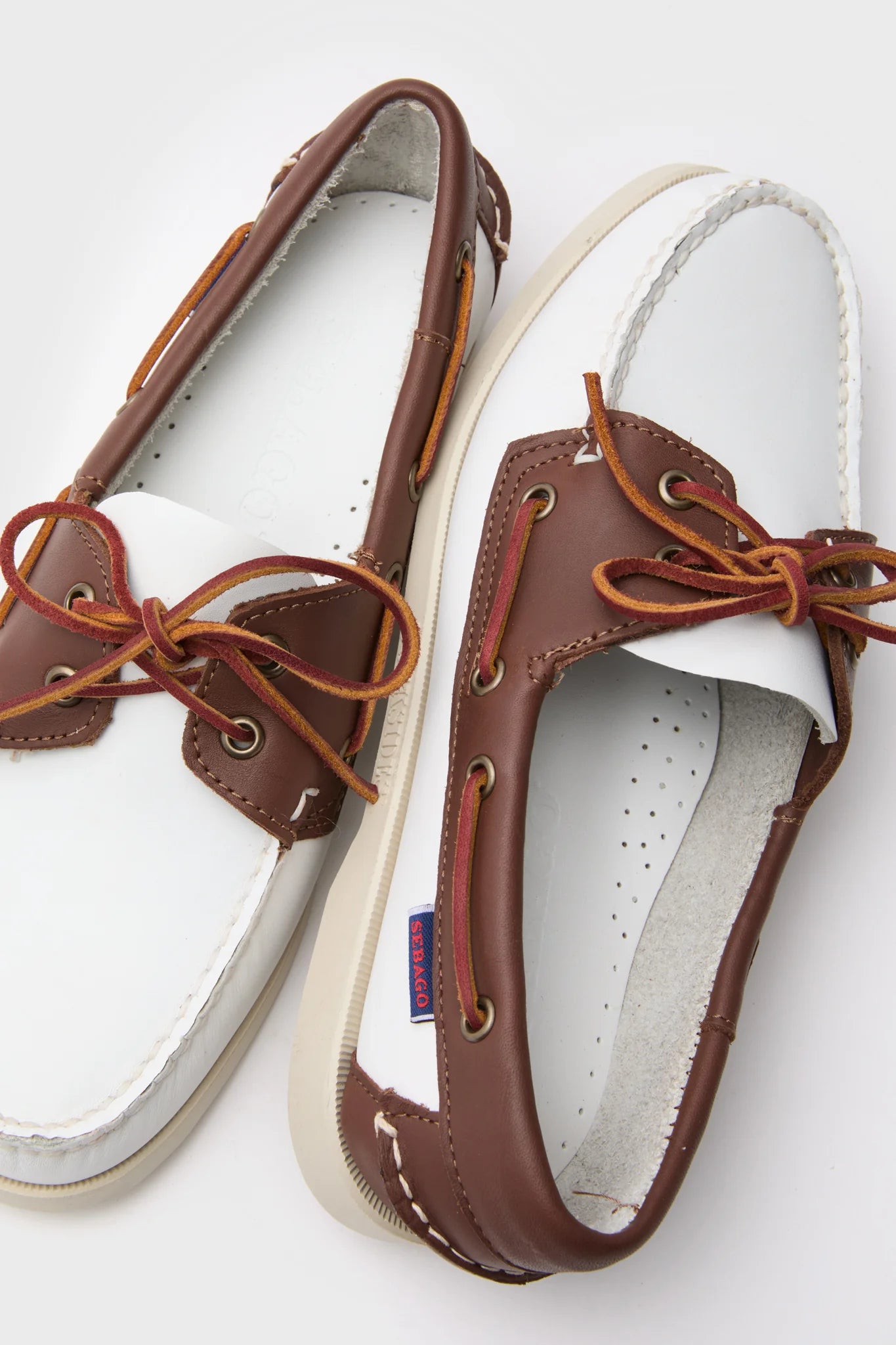 White Brown Portland Docksides