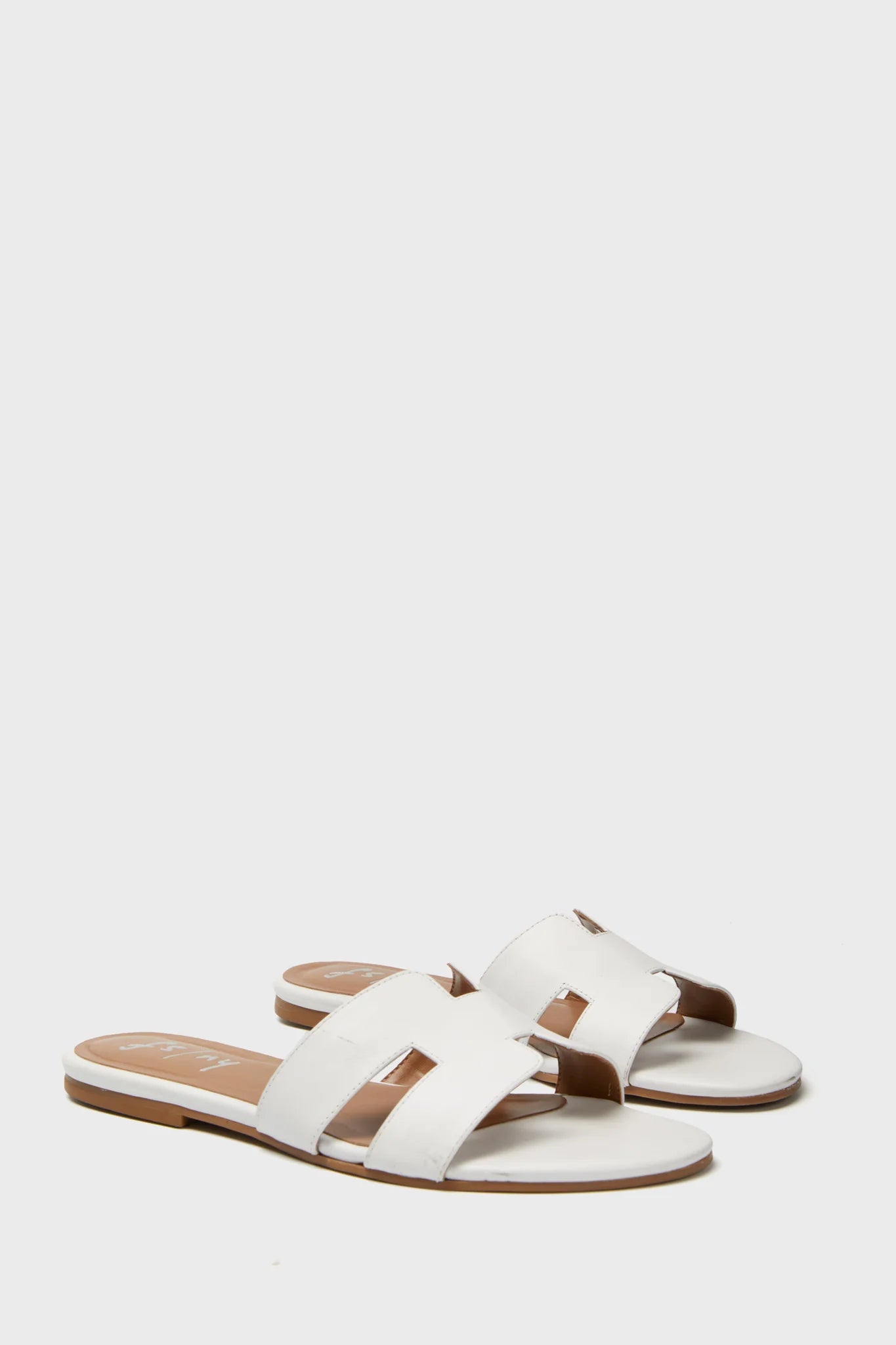 White Leather Alibi Sandals