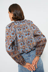 Caspia Silva Blouse