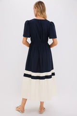 Navy and Cream Cotton Mitchell Dress