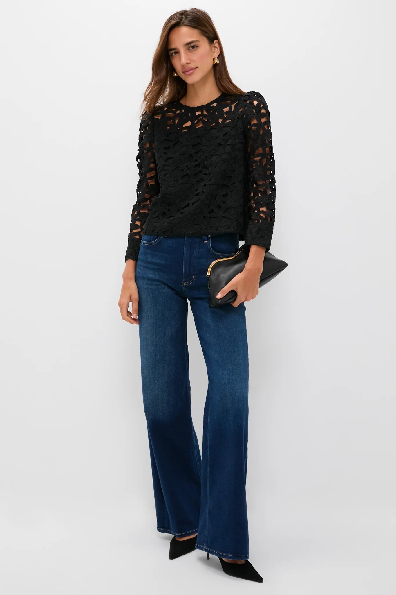 Black Lace Elodie Blouse