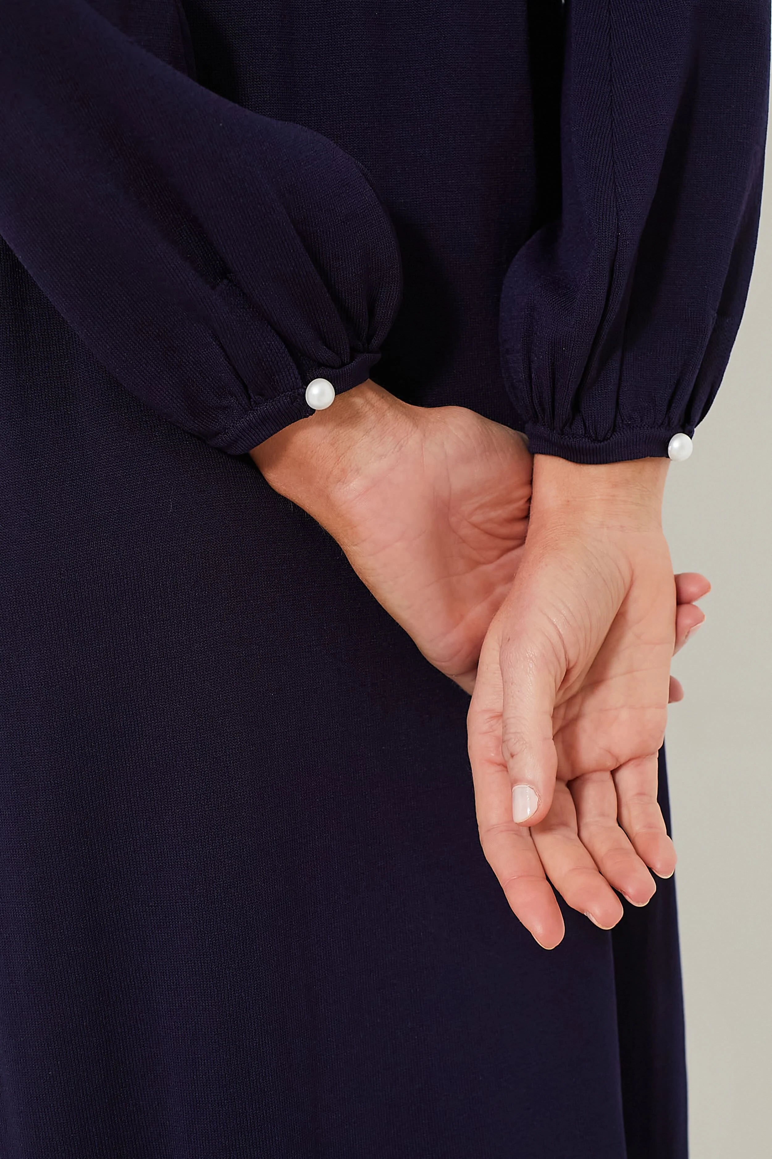 Navy Double Knit Lennox Dress