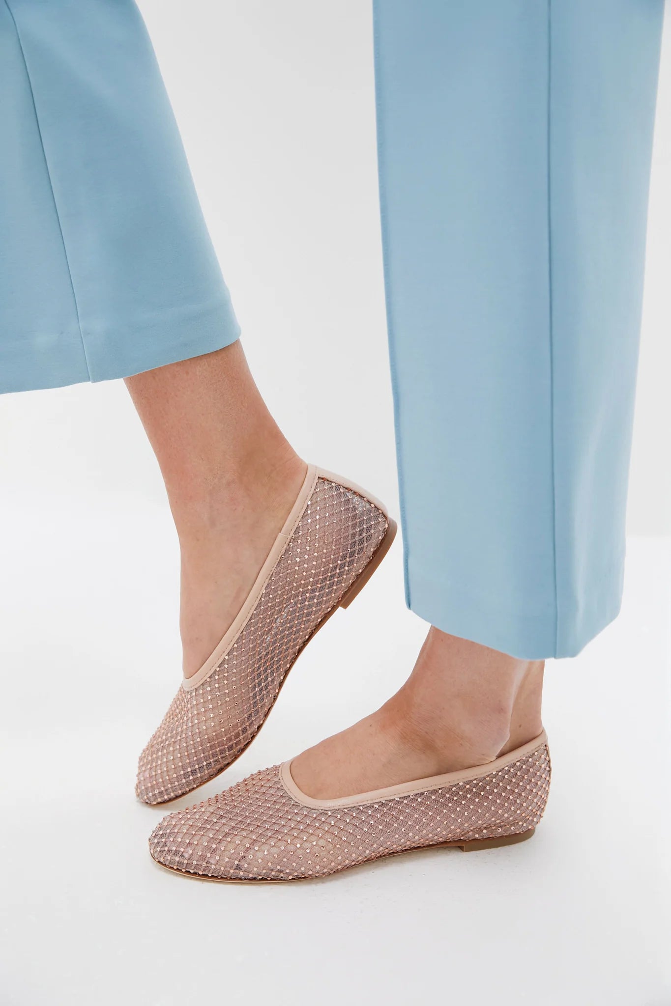 Champagne Alba Studded Ballet Flat